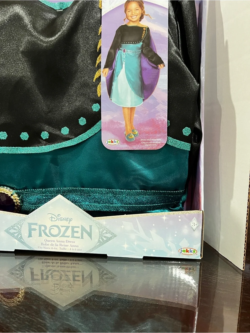 Disney Frozen 2 Queen Anna Dress Costume Dress Up Size 4-6X Girls Kids